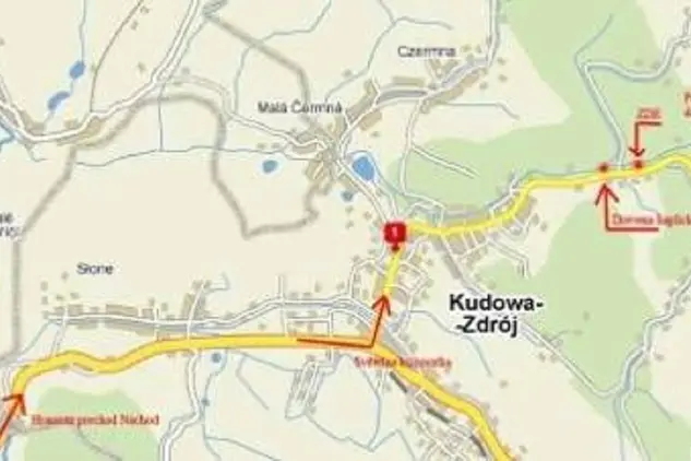 Kiudowa Zdroj - mapa